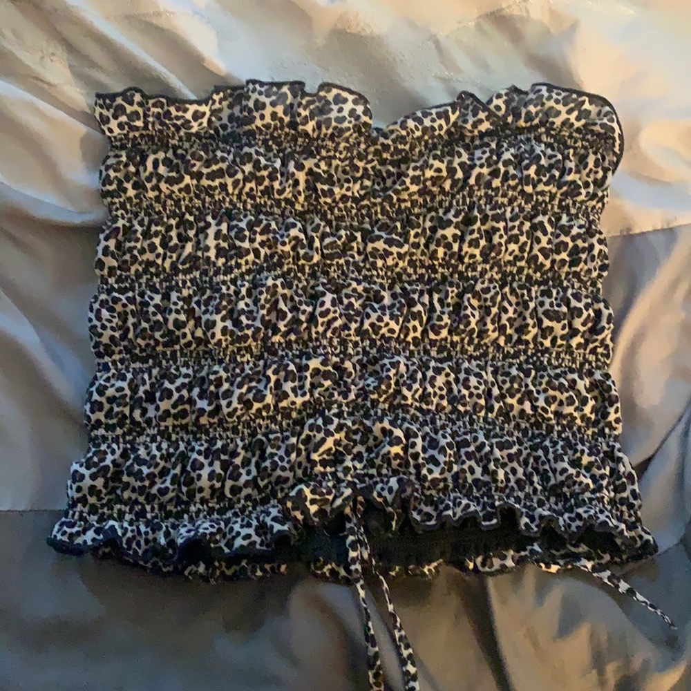 Cheetah printed tube top, rue 21, size L
